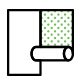 The image displays a small green geometric pattern consisting of diamond shapes arranged in a symmetrical design against a black background.