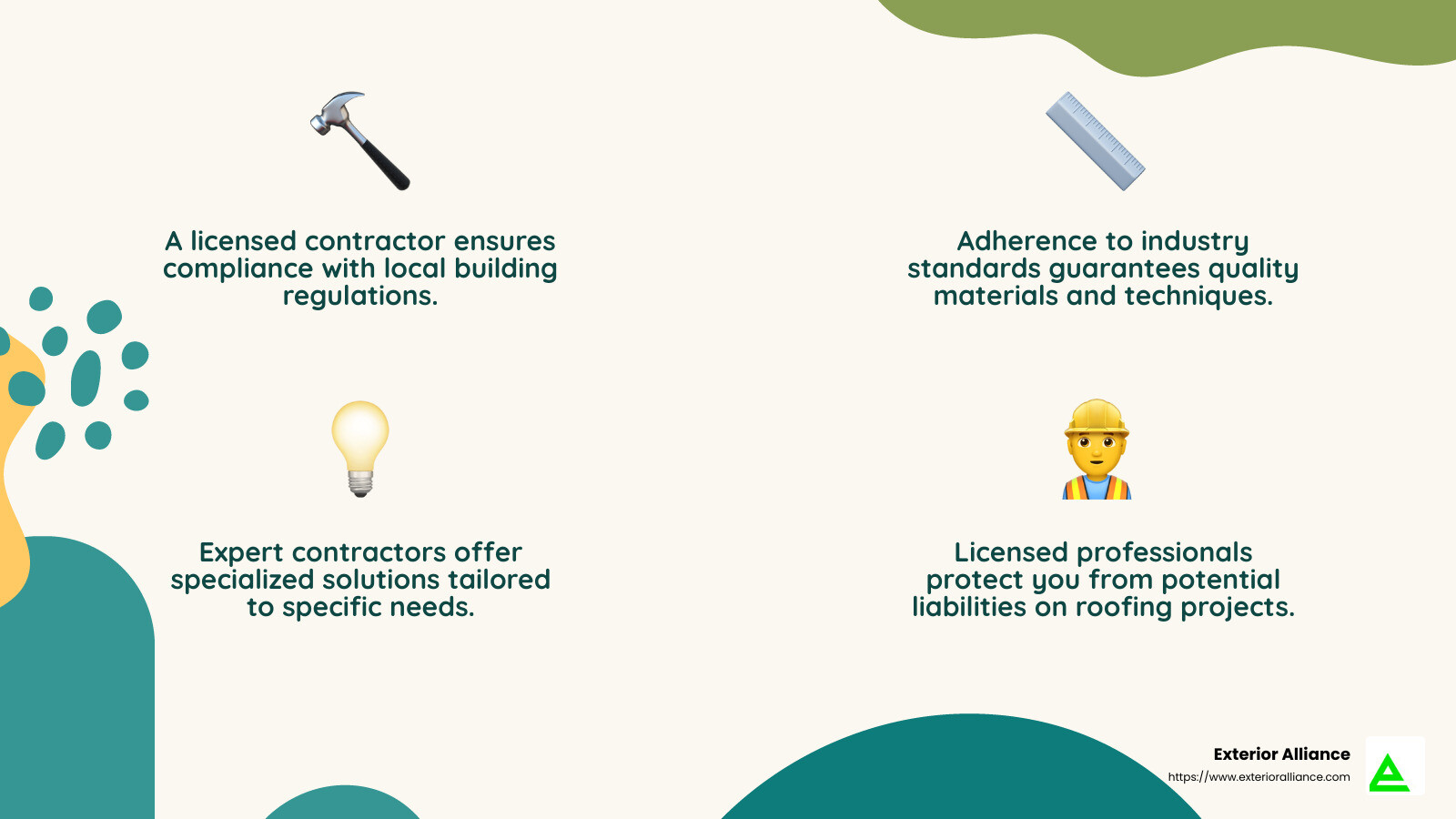 Industry standards ensure quality and safety in commercial roofing - commercial roofing contractors infographic 4_facts_emoji_nature