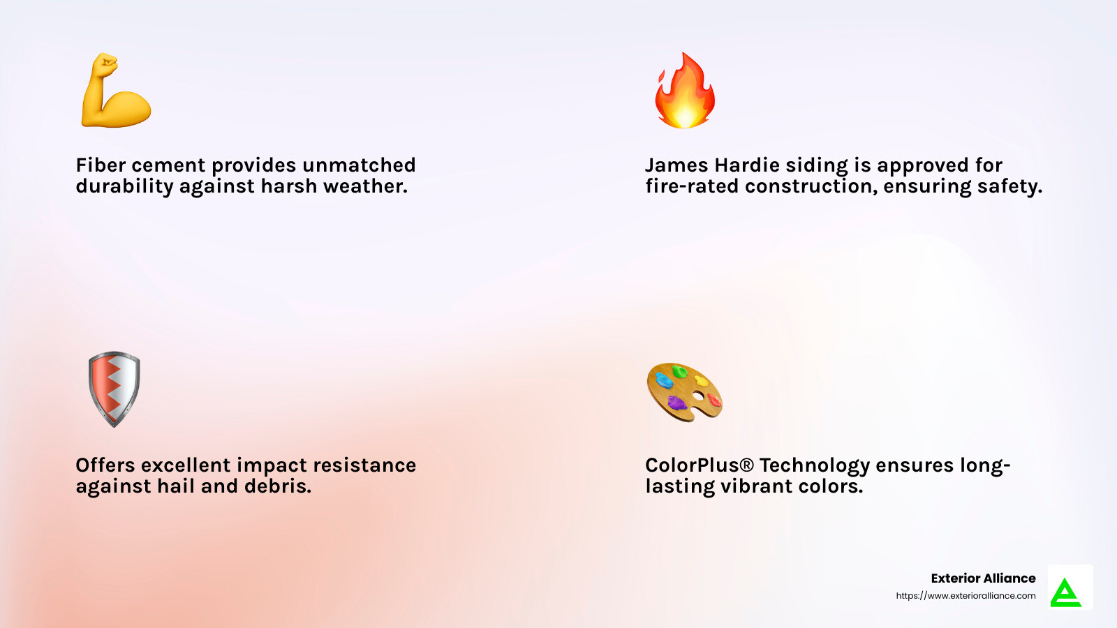 James Hardie Siding Benefits - james hardie siding contractor infographic 4_facts_emoji_light-gradient