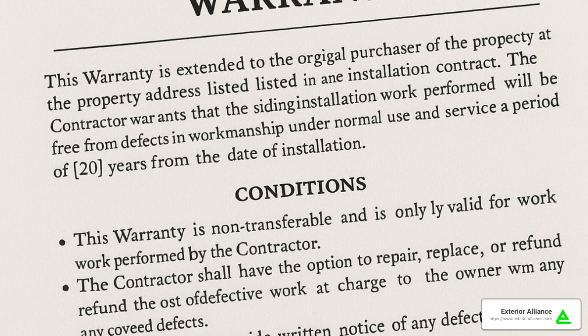 warranty documentation - Professional siding contractors