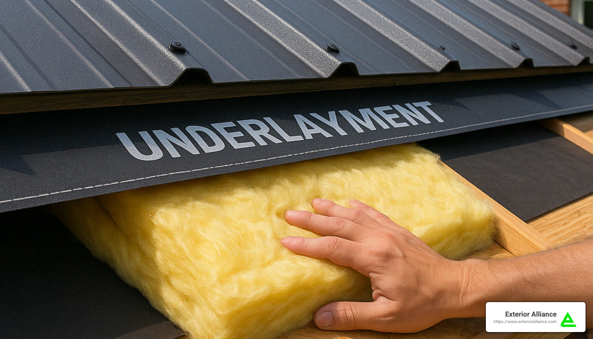 insulation under a metal roof for noise reduction - metal roof vs asphalt shingles Columbus