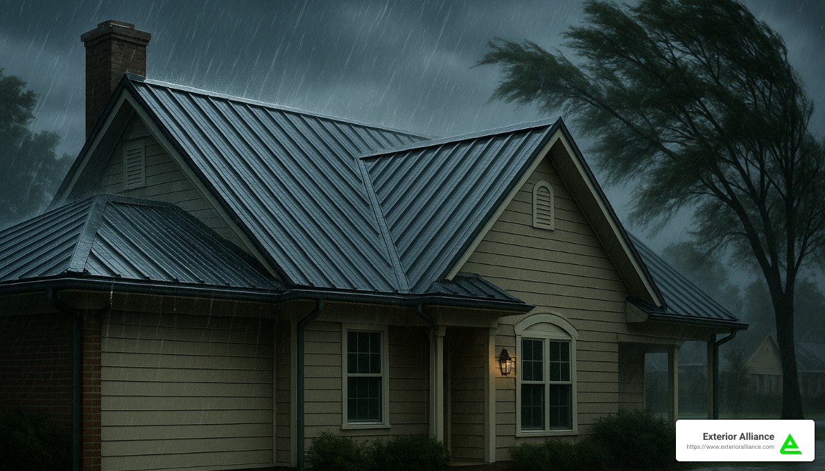 metal roof withstanding severe weather conditions - metal roof vs asphalt shingles Columbus