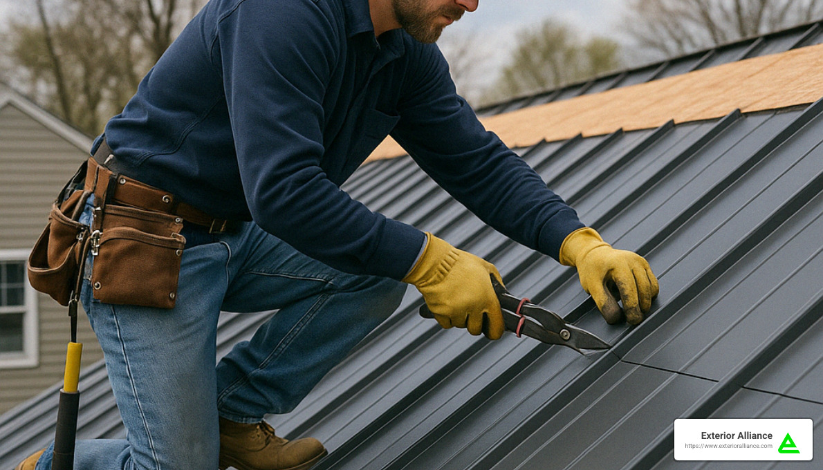 roofing installation process in Columbus - metal roof vs asphalt shingles Columbus