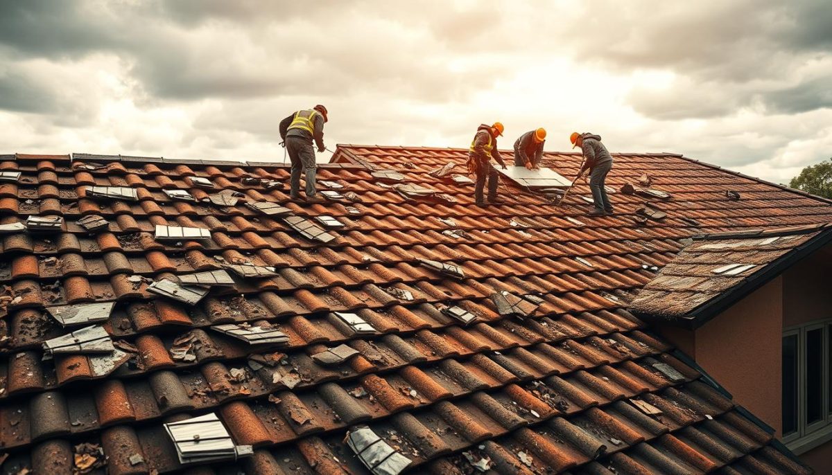 hail damage roofing