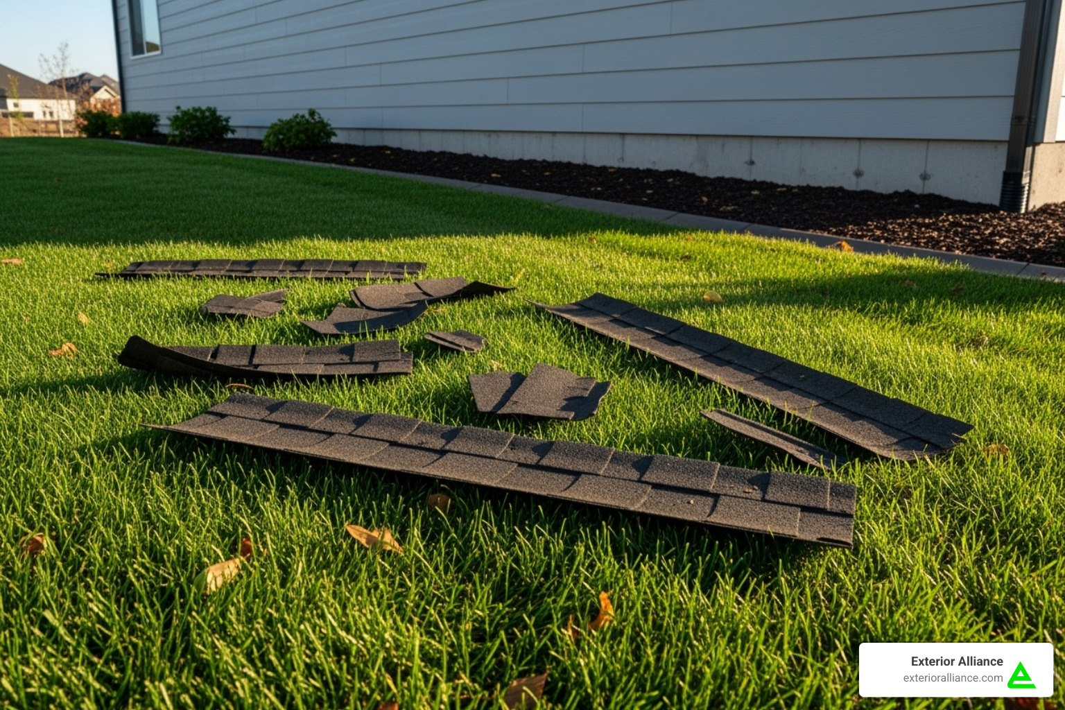 missing shingles on lawn - Do You Need a Roof Inspection After a Wind Advisory?