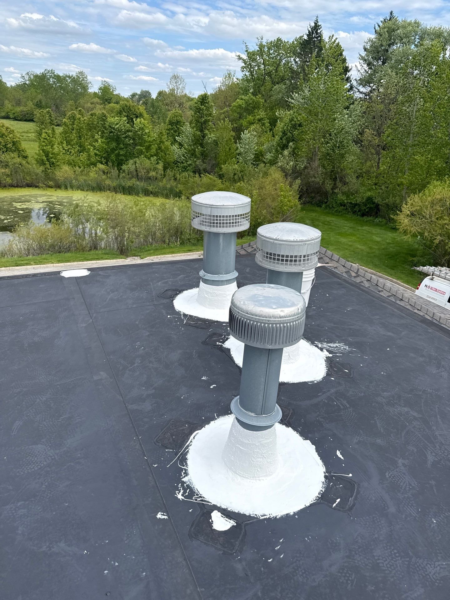 Completed roof detailing